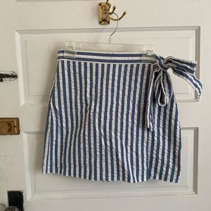 J Crew Striped Blue and White Women's Skirt Size 4